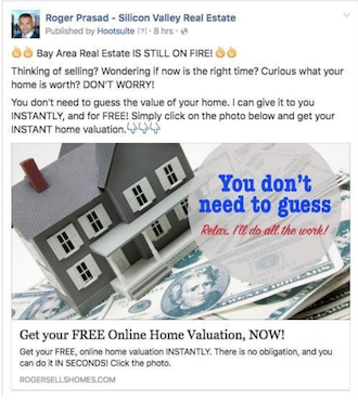 real estate facebook ad example