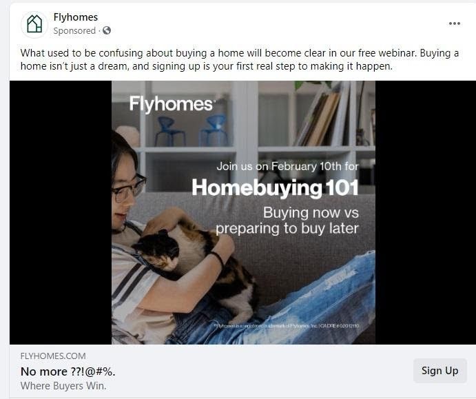 real estate Facebook ads examples