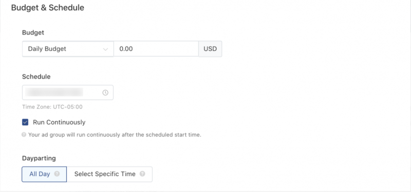 Đặt ngân sách và lịch biểu trên Quảng cáo TikTok