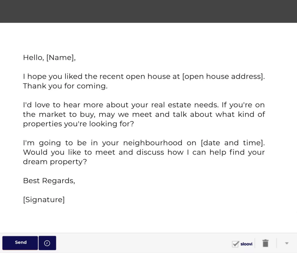 Real Estate Follow Up Email Templates