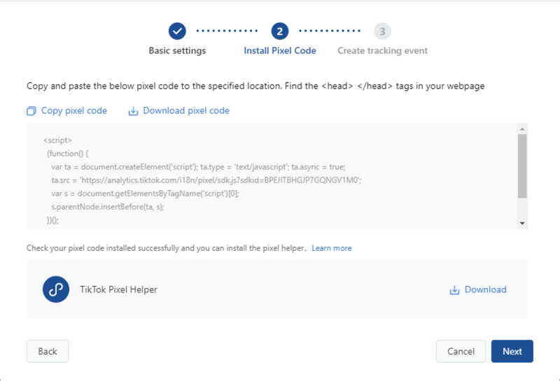 How to set up a TikTok Pixel-Install pixel code