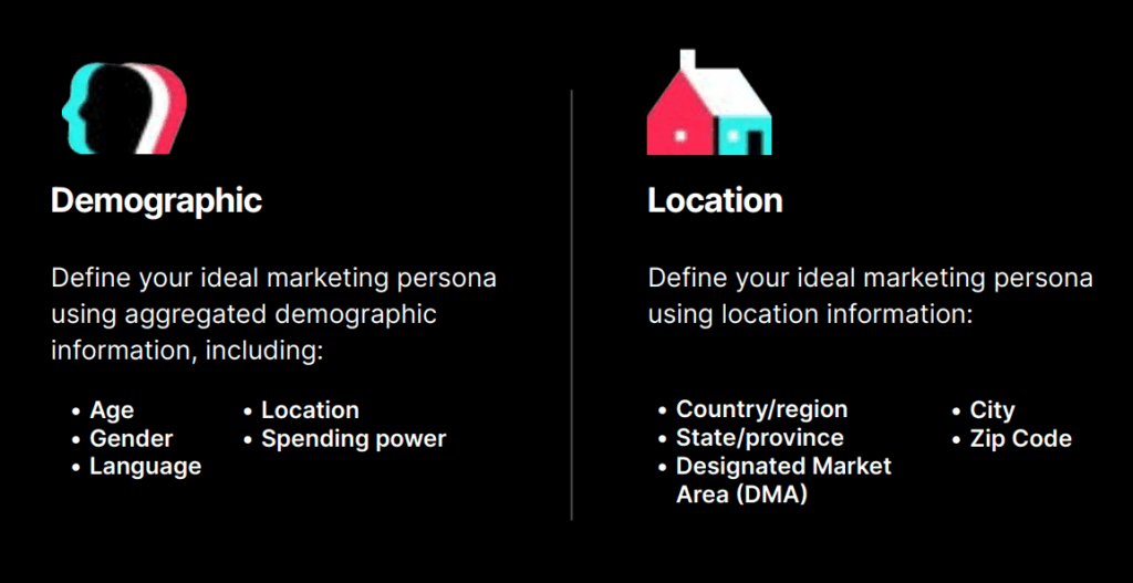 tiktok ads targeting option-demographics
