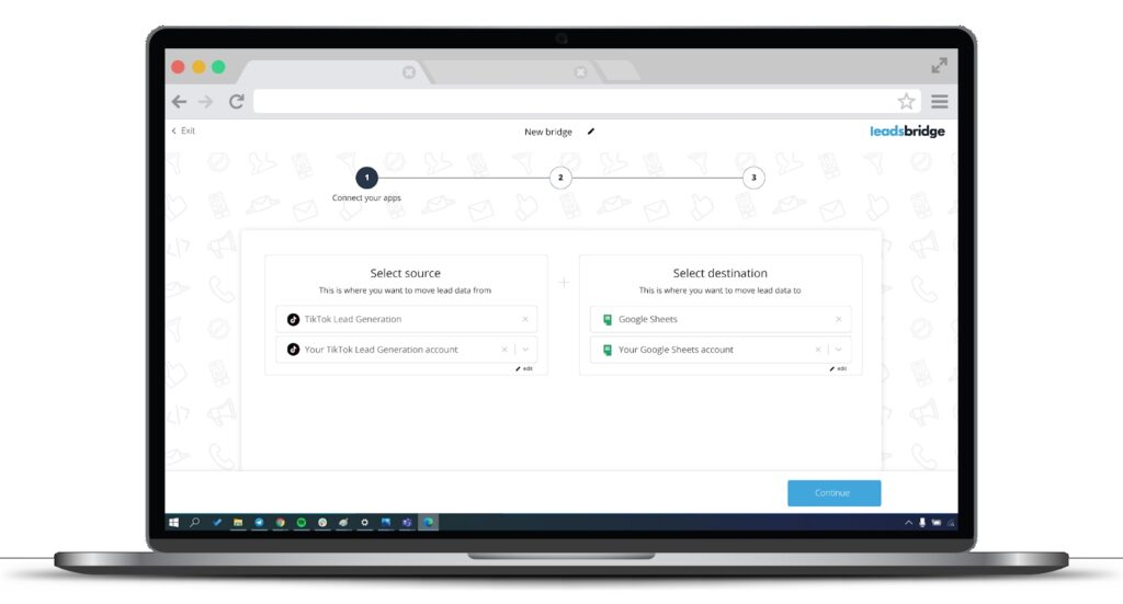 Connecting TikTok Lead Generation and Google Sheets on LeadBridge