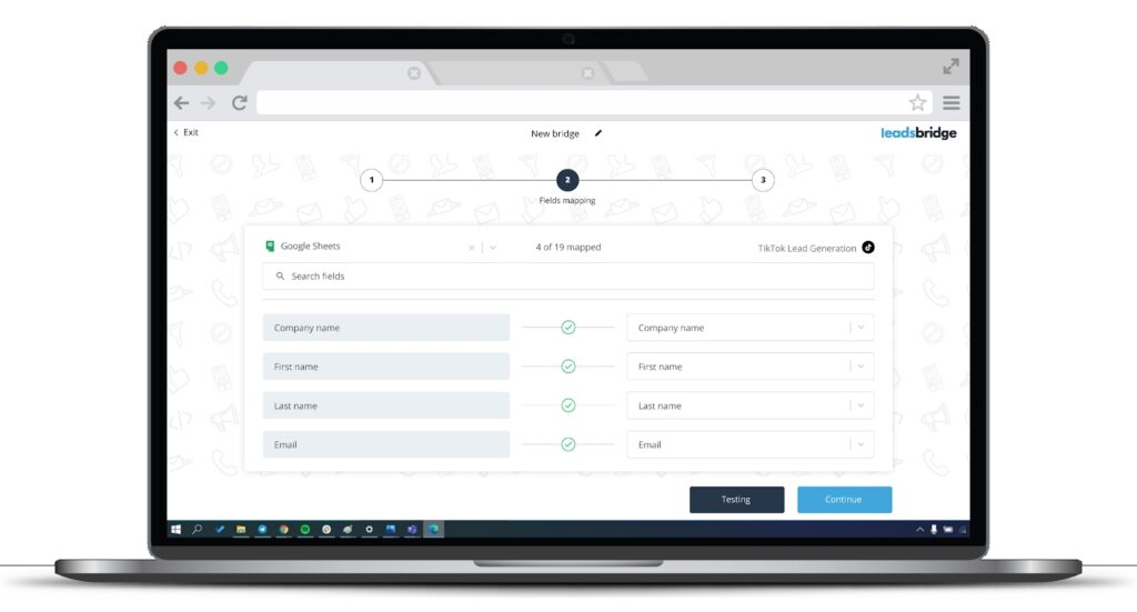 Connecting TikTok Lead Generation and Google Sheets on LeadBridge