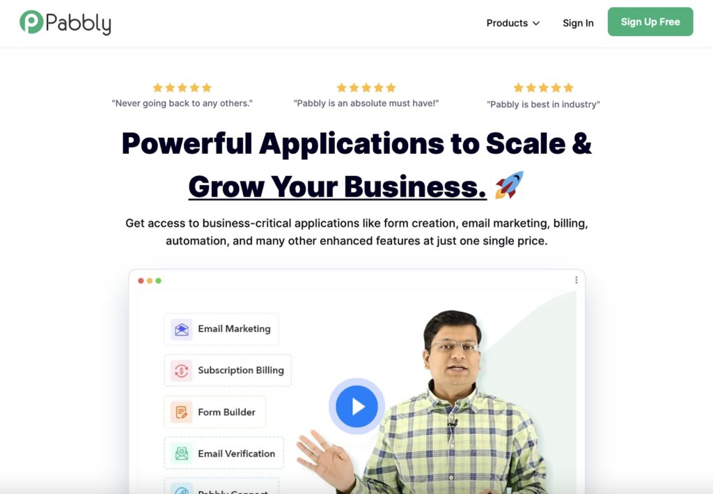 Pabbly home page