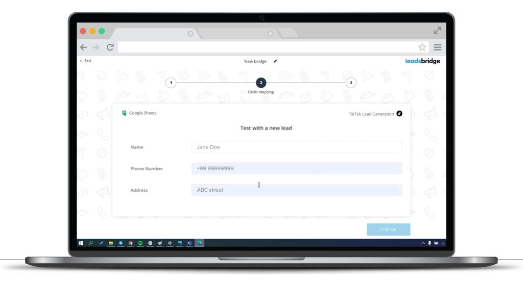 Testing TikTok Lead Generation and Google Sheets on LeadBridge