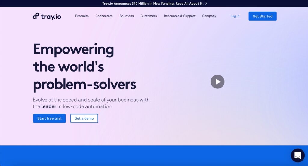Tray.io home page