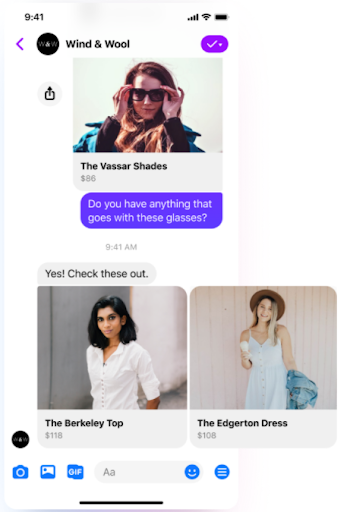 Facebook Marketplace's messaging app