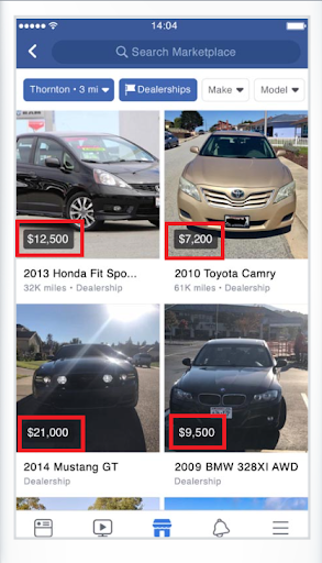 Facebook marketplace ads automotive examples