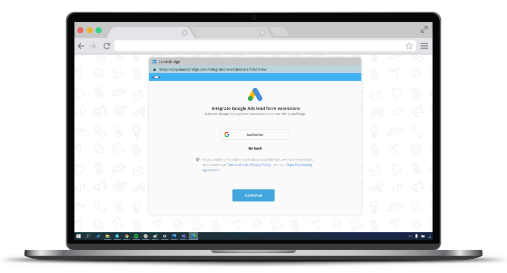 Authorize LeadsBridge to connect to your Google Ads account