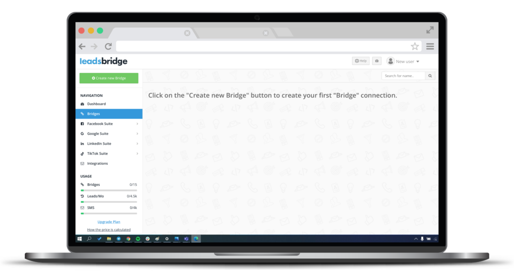How to create a bridge on LeadsBridge
