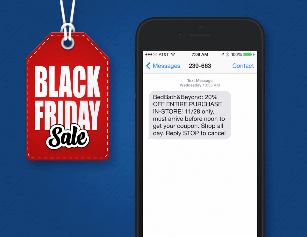 Black Friday sale promotional SMS