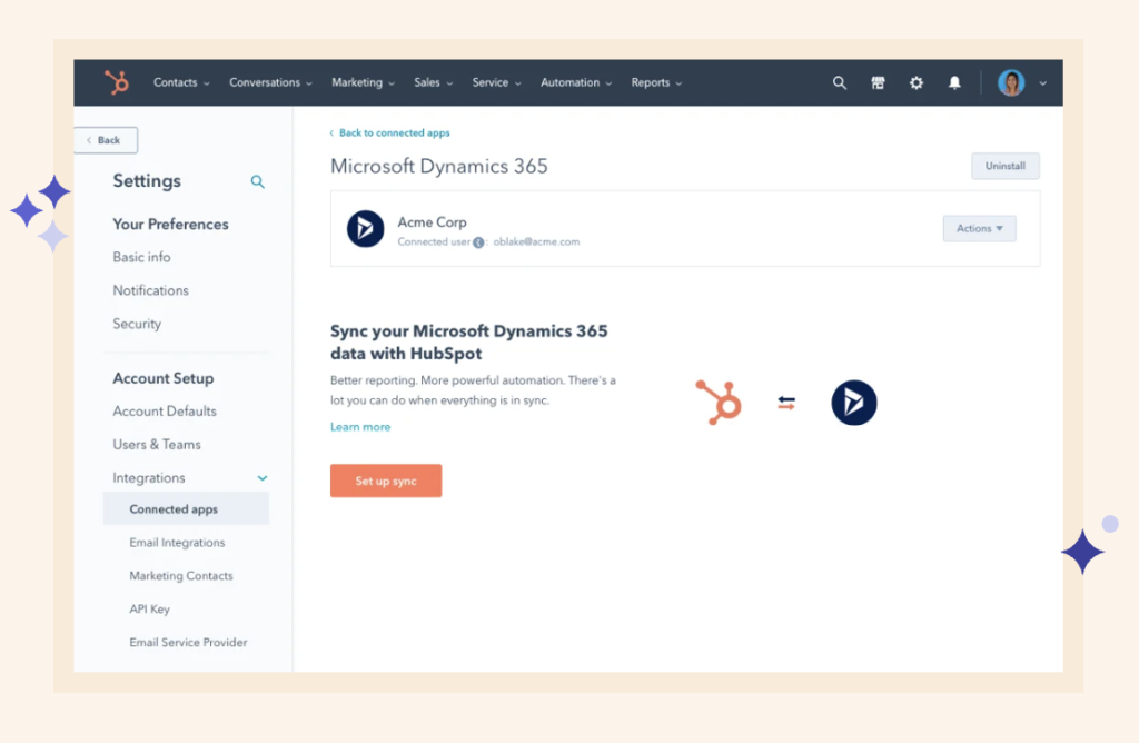 IFTTT alternative: Hubspot data sync