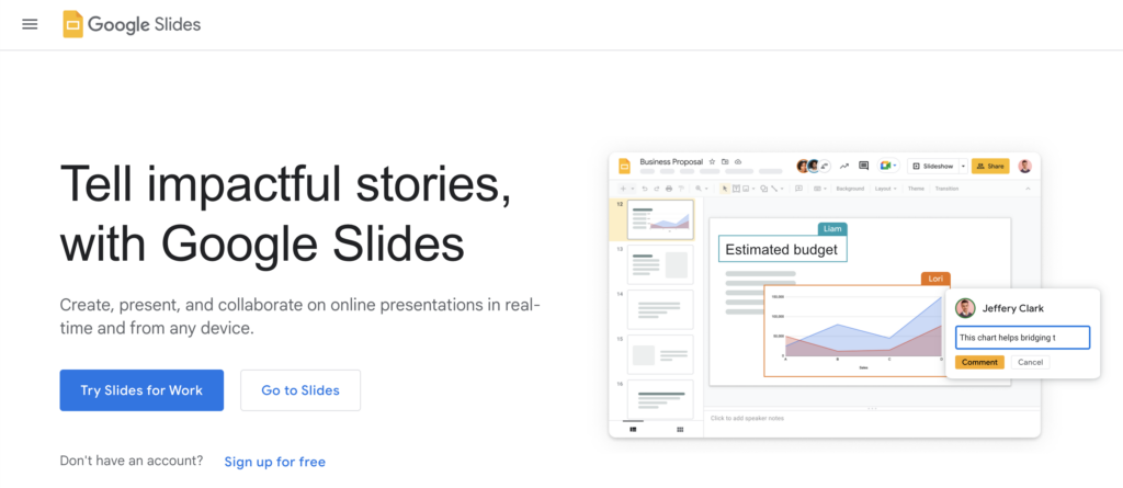 a presentation app