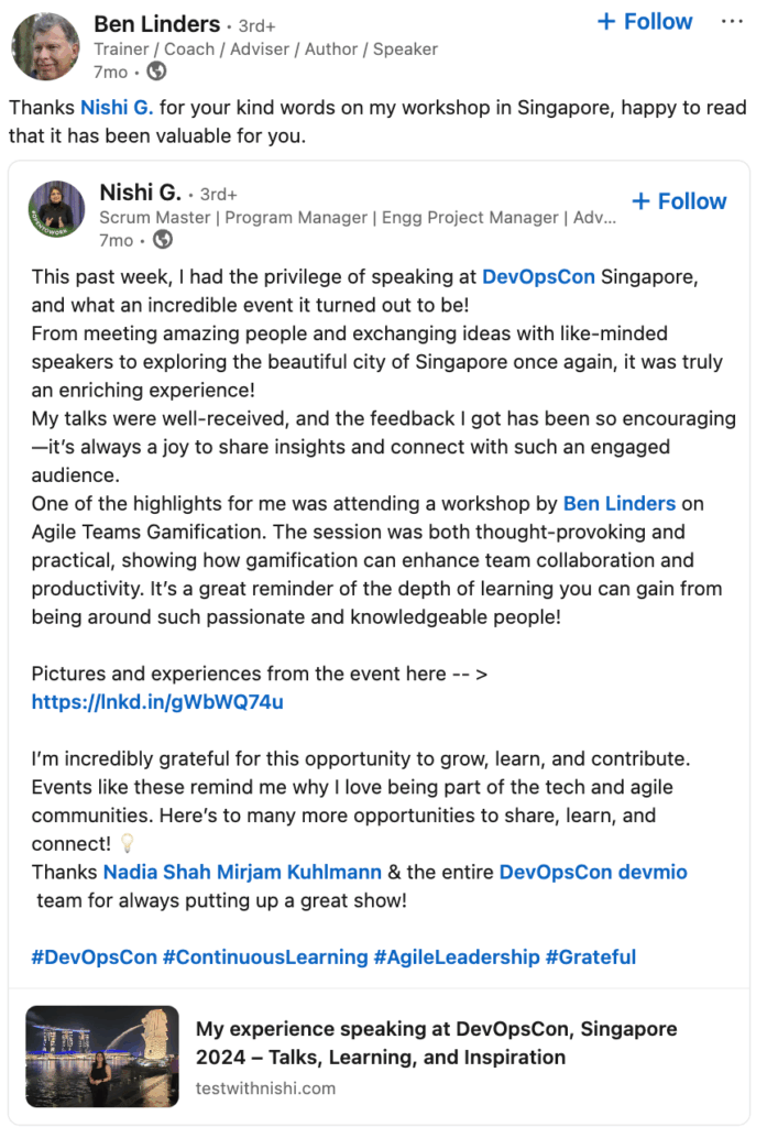 after-event linkedin post
