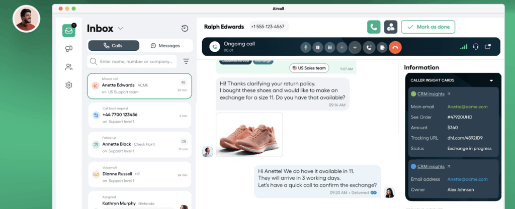 Aircall AI lead generation tool